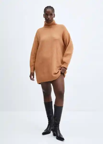 Vestido Taldora Camel Talla L Mujer Mango