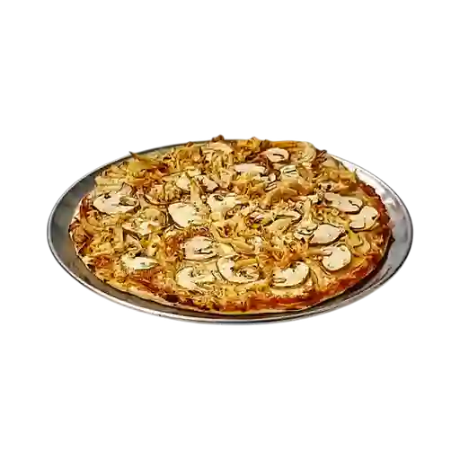Pizza pollo y champiñones mediana
