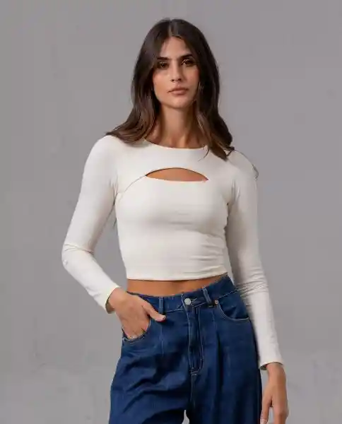 Camiseta Mujer Crudo Nevisca Claro Talla XL 74779 Rifle