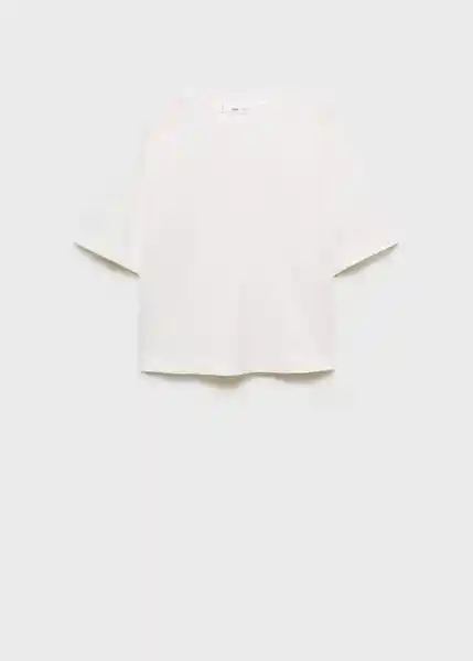 Camiseta Sita Offwhite Talla S Mujer Mango