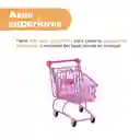 Organizador de Acero Carrito de Compras Rosa Miniso