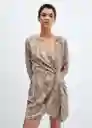 Vestido Margaret Beige Talla S Mujer Mango