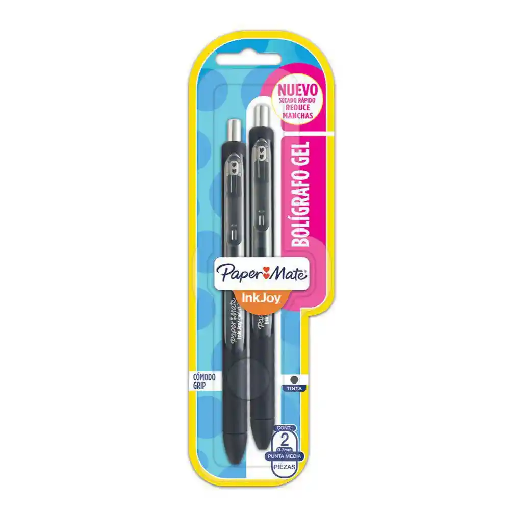 Paper Mate Boligrafo Inkjoy Gel Retractil Negro X2