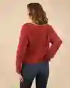 Suéter Tejido Rojo Cereza Oscuro Talla M 662G203 Esprit