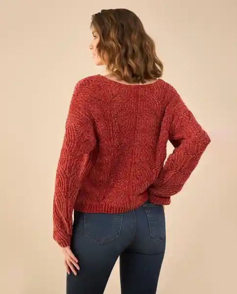 Suéter Tejido Rojo Cereza Oscuro Talla M 662G203 Esprit