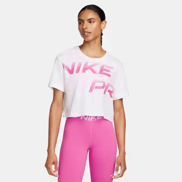 Nike Camiseta W Pro Grx Ss Para Mujer Blanco Talla S