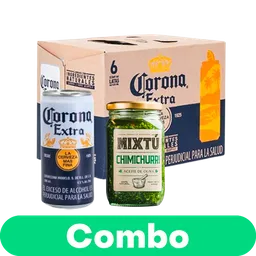 Combo Chimichurri + Six Pack Cerveza Corona Lata