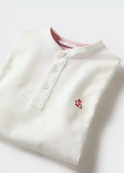 Camiseta Polo Hanoicy Offwhite Talla 08 Niños Mango