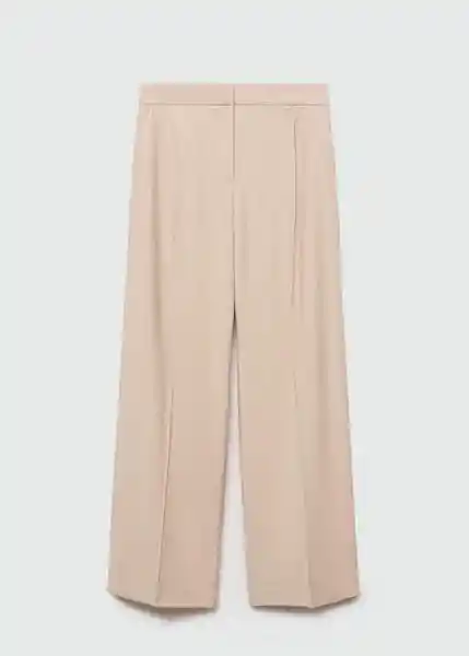 Pantalón Clavel Beige Talla 38 Mujer Mango