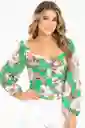 Blusa Novelle Color Verde Pasto Talla S Ragged