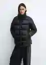 Abrigo Anorak Snowy Negro Talla 27 Mujer Mango