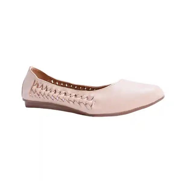 Zapatos Baleta Brina Beige Talla 36 Mercedes Campuzano