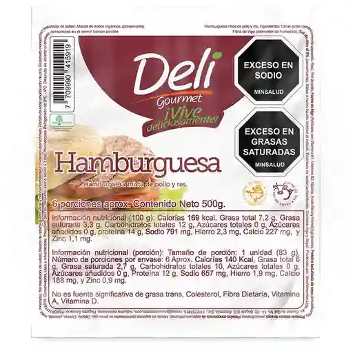 Deli Gourmet Hamburguesa Refrigerada