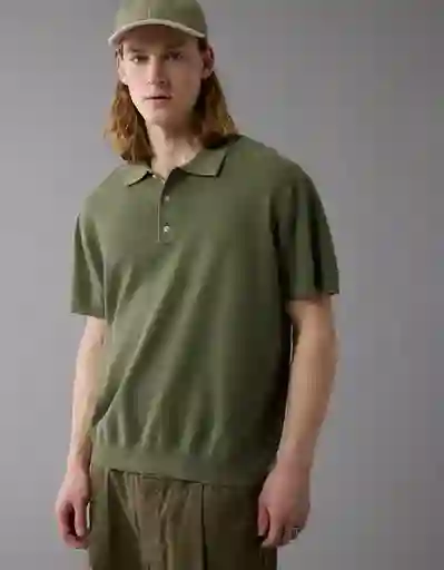 Suéter Hombre Tejido Verde Talla: SMALL 2007309 American Eagle
