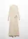 Vestido Flare Beige Talla S Mujer Mango