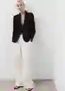 Blazer Americana Bergen Navy Talla M Mujer Mango