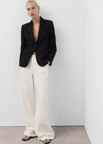 Blazer Americana Bergen Navy Talla M Mujer Mango