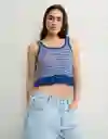 Suéter Tejido Mujer Azul Talla Small 1650425 American Eagle