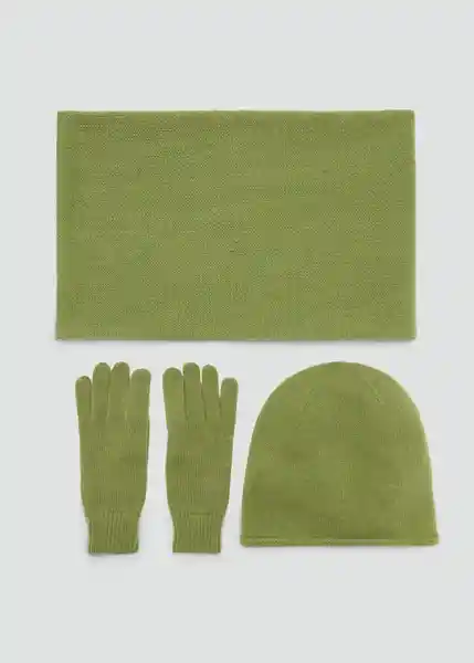 Guantes Perla Verde Mujer Mango