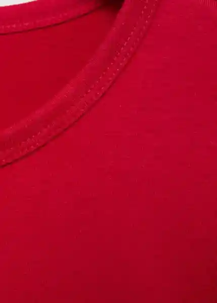 Camiseta Ilustra Rojo Talla M Mujer Mango
