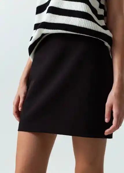 Falda Mujer Negro Puro Ultraoscuro 6 541G370 Naf Naf