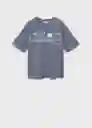 Camiseta Balance Azul Talla 12 Niños Mango