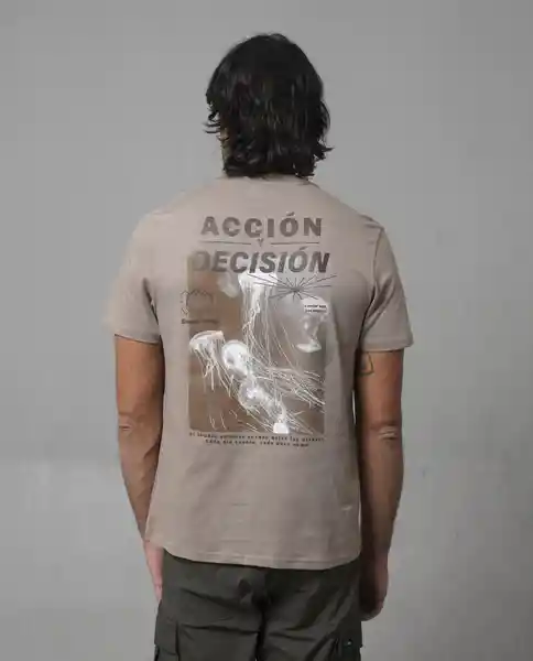 Camiseta Hombre Café Talla M 109G110_CAF181017 Rifle