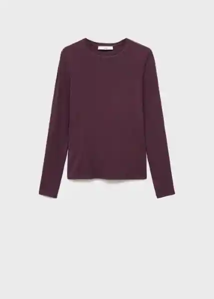 Camiseta Secondca Burdeos Talla S Mujer Mango