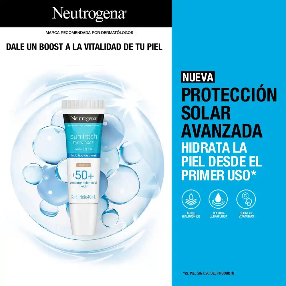 Neutrogena Sun Fresh Hydro Boost Color 2.0 FPS 50+ 40mL