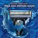 GILLETTE Mach 3 Cuchilla de Afeitar Máquina de Afeitar Hombre Reutilizable Afeitado al Ras Afeitadora para Hombre 1 Ud + 2 Repuestos
