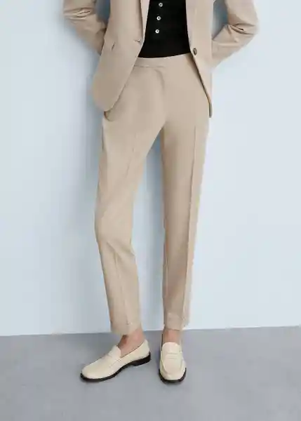 Pantalón Boreal Piedra Talla 36 Mujer Mango