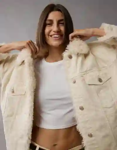 Chaqueta Mujer Blanco Talla MEDIUM 3591106 American Eagle