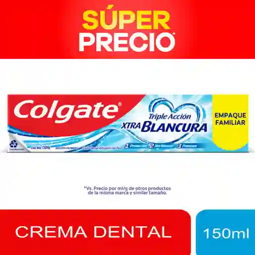 Colgate Crema Dental Triple Acción Extra Blancura