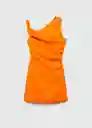 Vestido Roll Naranja Talla XL Mujer Mango