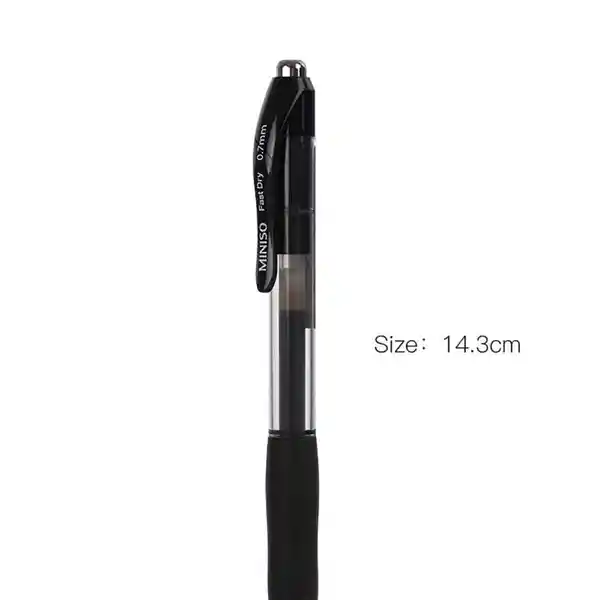 Miniso Esfero de Gel Secado Rápido Tinta Negro Pequeño 0.7 mm