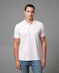 Camisa Tipo Polo Hombre Rosa Talla S 190G010 Rifle