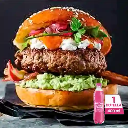 Combo Hamburguesa de Guacamole +Postobón Manzana 400ml