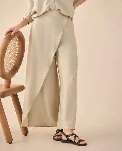 Pantalón Beige Perlado Claro Talla 6 631G005 Esprit