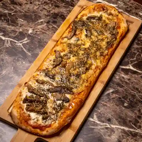 Pizza Bosque de Hongos con Macadamia (Vegana)