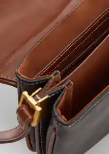 Bolso Yvonne Marrón Mujer Mango