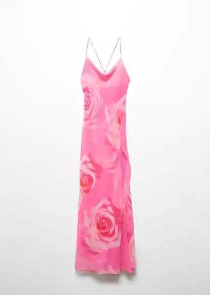 Vestido Rosa Rosa Talla Xl Mujer Mango