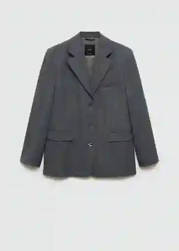 Blazer Tauro Gris Talla M Mujer Mango