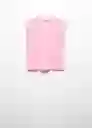 Camiseta Viri Rosa Talla S Mujer Mango