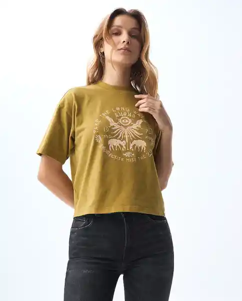 Camiseta Mujer Verde Talla M 601G002_VER170836 Americanino