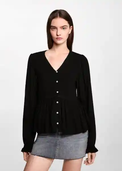 Blusa Portugal Negro Talla 21 Teen Niñas Mango