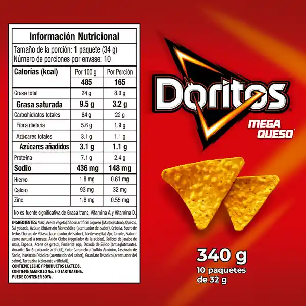 Doritos Snack Megaqueso 34 g