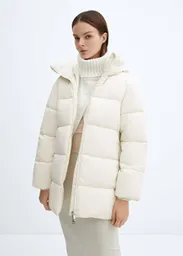 Abrigo Anorak Tokyo Offwhite T XL Mujer Mango