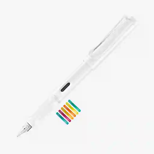 Lamy Estilógrafo Safari Blanco Anillo Multicolor