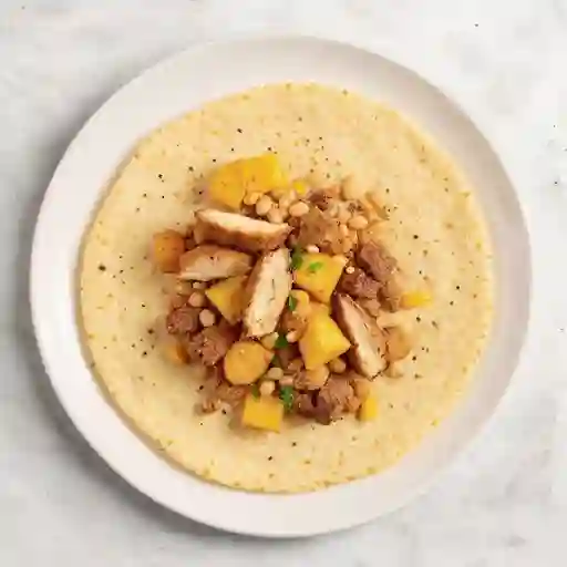 Arepa mixta carne y pollo