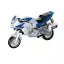 Miniso Juguete Transformable Moto Policia